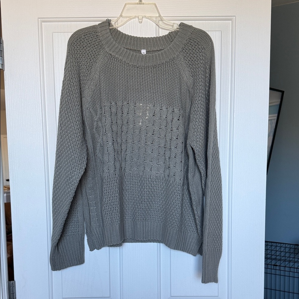 Women's Sage Green Knit Sweater